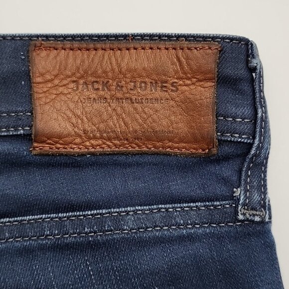 Jack And Jones Regular Fit Clark Jeans Intelligence Dark Blue Denim Size 30 - Picture 11 of 16